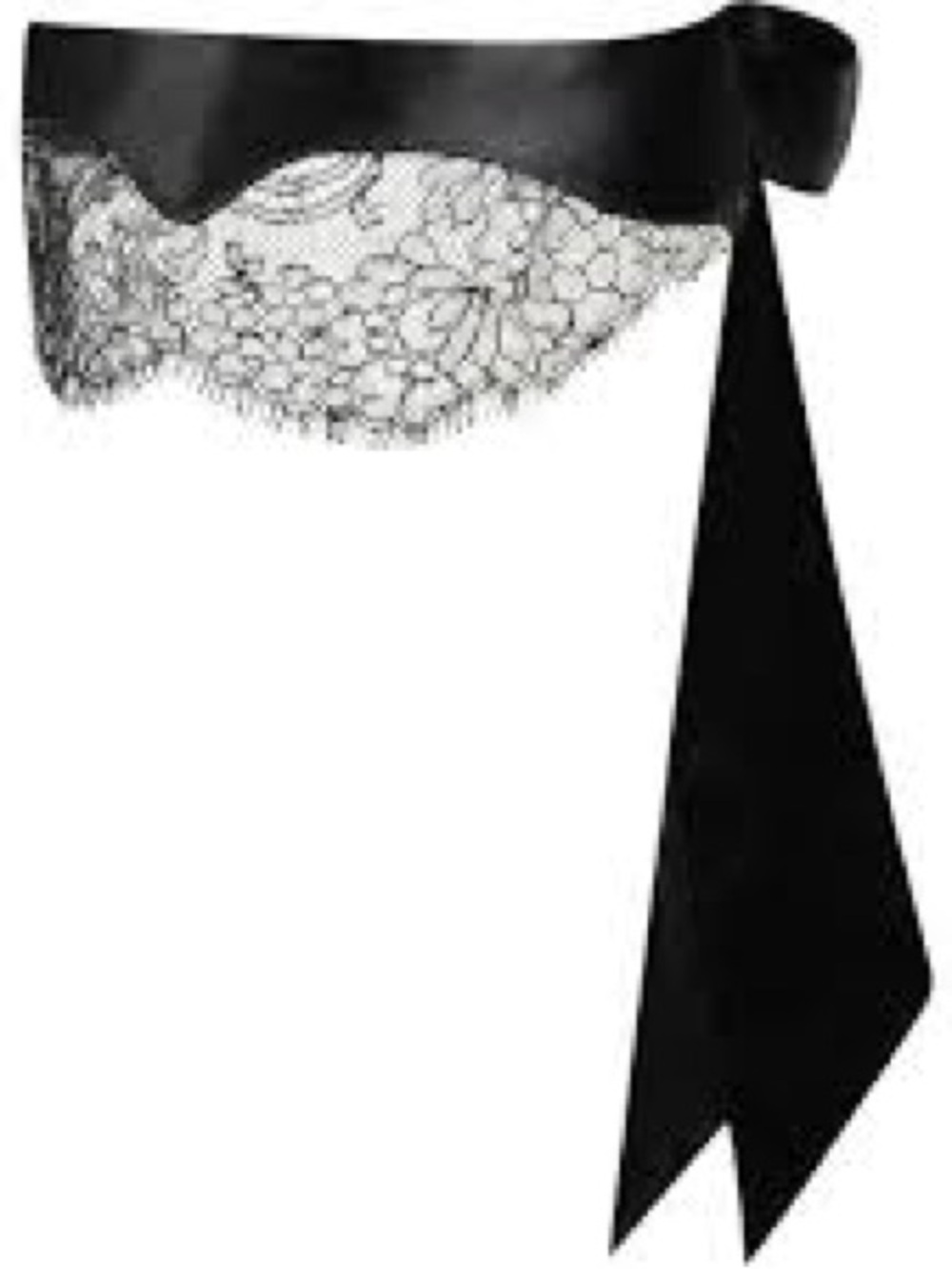 Agent Provocateur Black Lace Ribbon Eye Mask